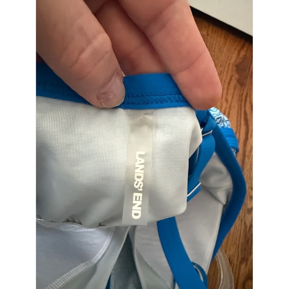 Lands' End Bright Blue Swim Top Size 12DD - Picture 3 of 4
